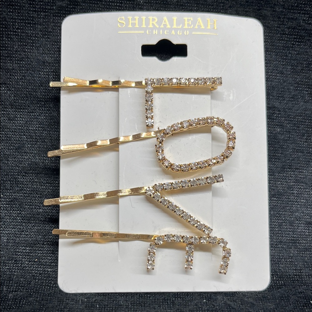 Shiraleah Gold LOVE Hairpins